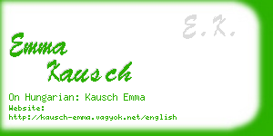 emma kausch business card